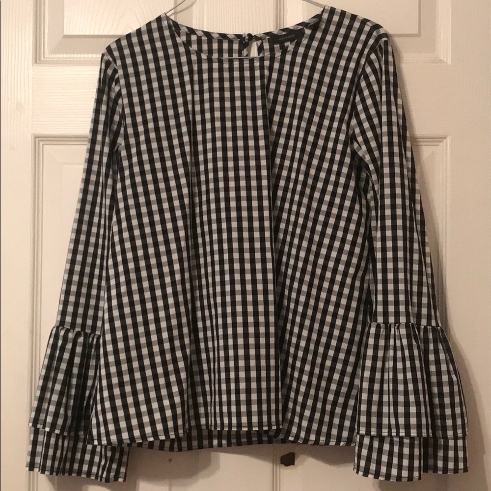 Halogen Checker-Patterned Blouse - image 1